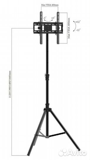 Кронштейн тренога arm media stand-1