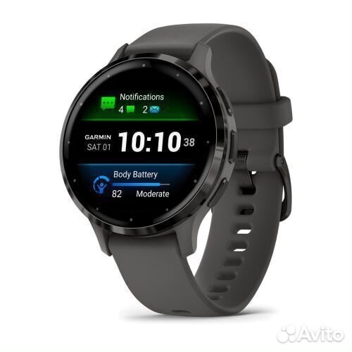 Часы Garmin Venu 3S серые с темно-серым безелем