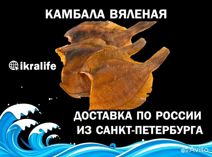 Рыба Камбала вяленая. сдэк по РФ Доставка