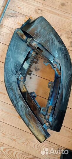 Клыки бампера Lancer X оригинал черный цвет