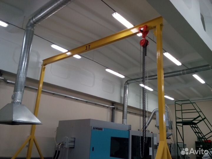 Кран козловой мобильный, ручной (мпу) г/п до 3 Т