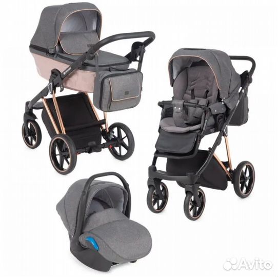 Коляска 3 в 1 adamex paolo star