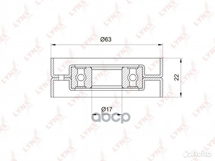 Ролик натяжной приводного ремня PB5022 lynxauto