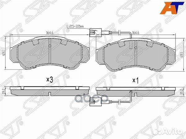 Колодки тормозные перед peugeot boxer 02/citro