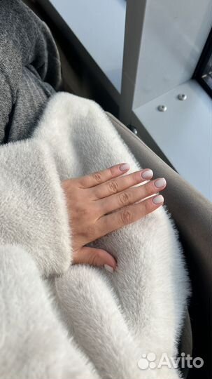 Искусственная шуба белая под норку