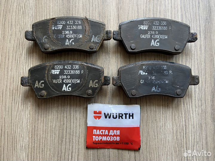 Колодки тормозные Ларгус Веста Renault оригинал