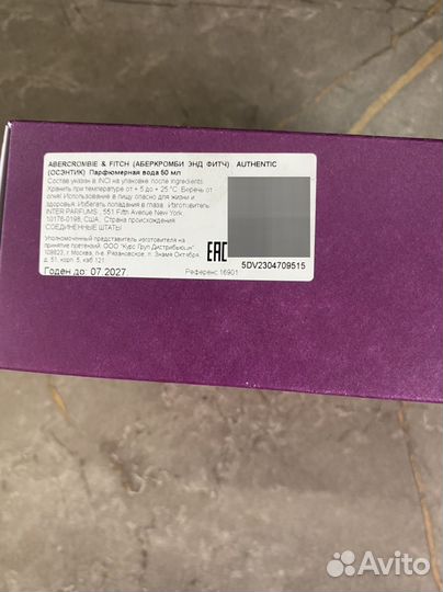 Парфюмерная вода Abercrombie &Fitch 