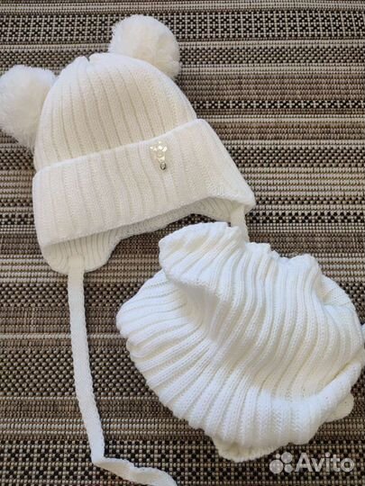 Комплект шапка и снуд для девочки