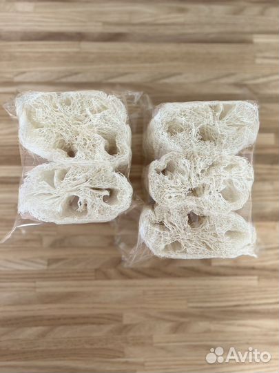 Эко-губки для мытья посуды из натуральной люффы