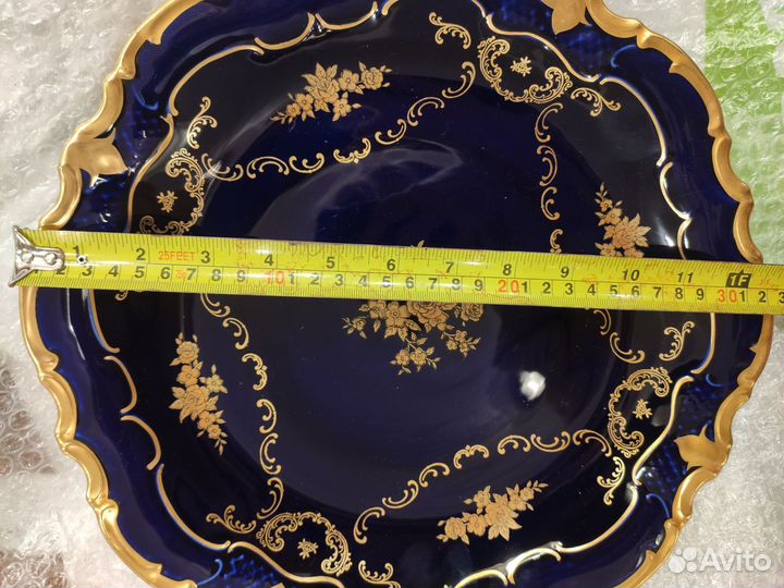 Блюдо фарфоровое Рейхенбах. ГДР. Антиквариат