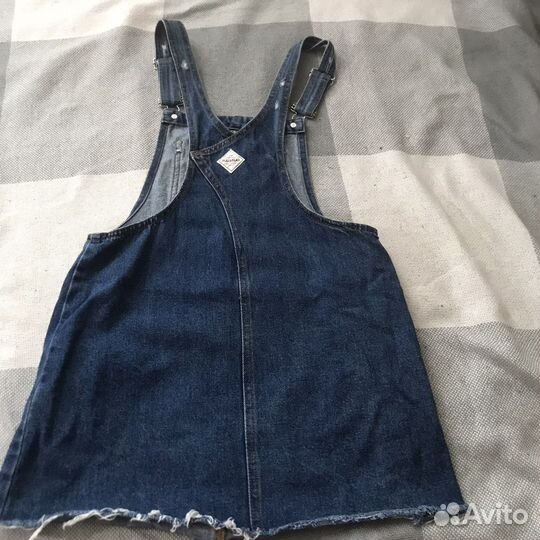 Короткий джинсовый сарафан летний