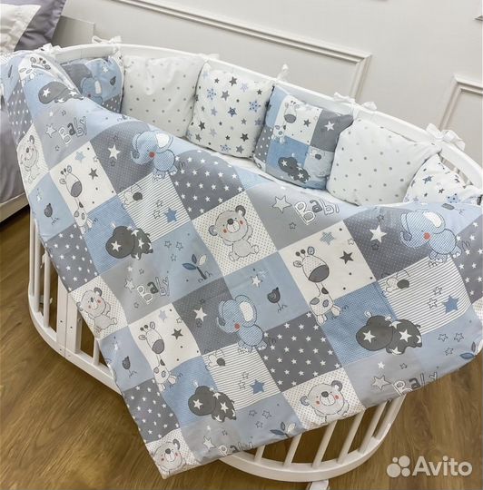 Комплект 17 предметов в детскую кроватку