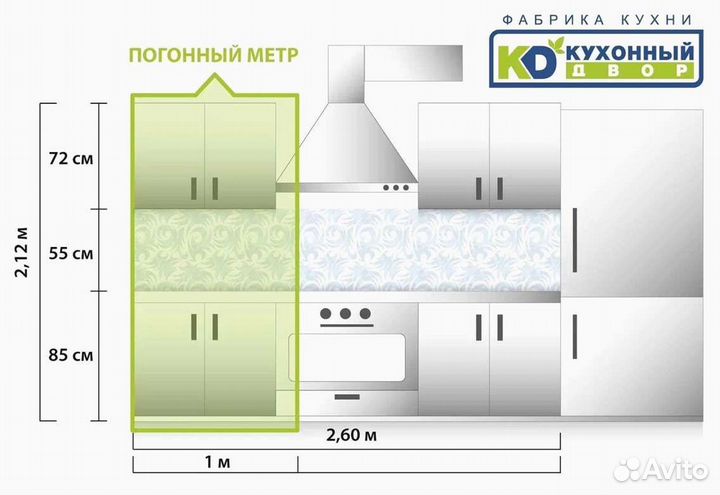 Кухня на заказ по индивидуальным размерам