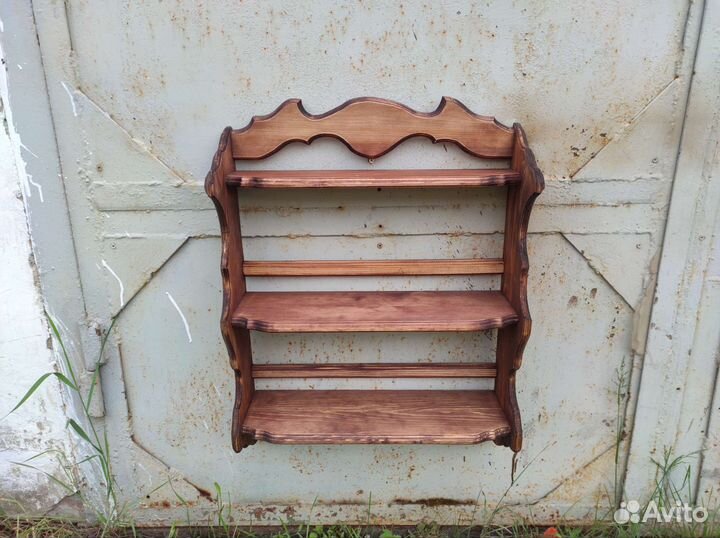 Полка деревянная, настенная, дерево