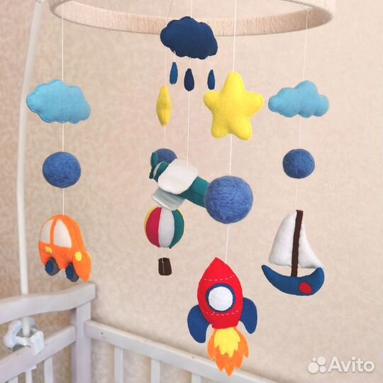 Мобиль для кроватки ручной работы