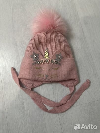 Комплект шапка, шарф зимние новые