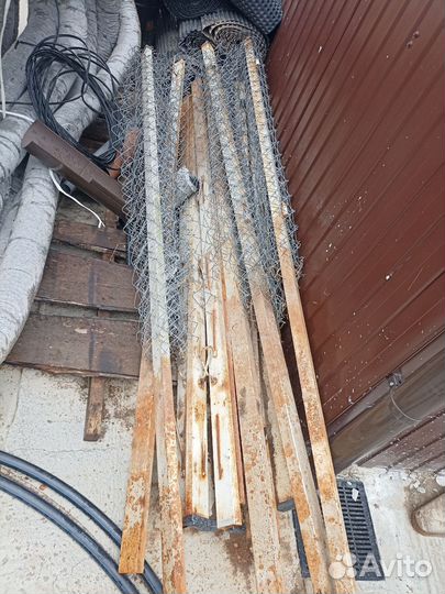 Забор из сетки рабицы бу