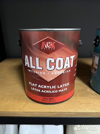 Краска All Coat Interior / Exterior Flat Acrylic