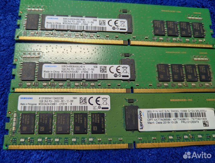 16gb ddr4 Samsung ECC REG Оперативная память ram
