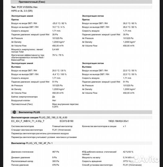 Пву Ventus compact VVS005s 450 м3/ч