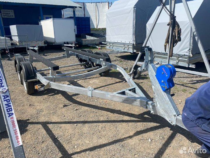 Прицеп легковой двухосный оцинкованный лодочный