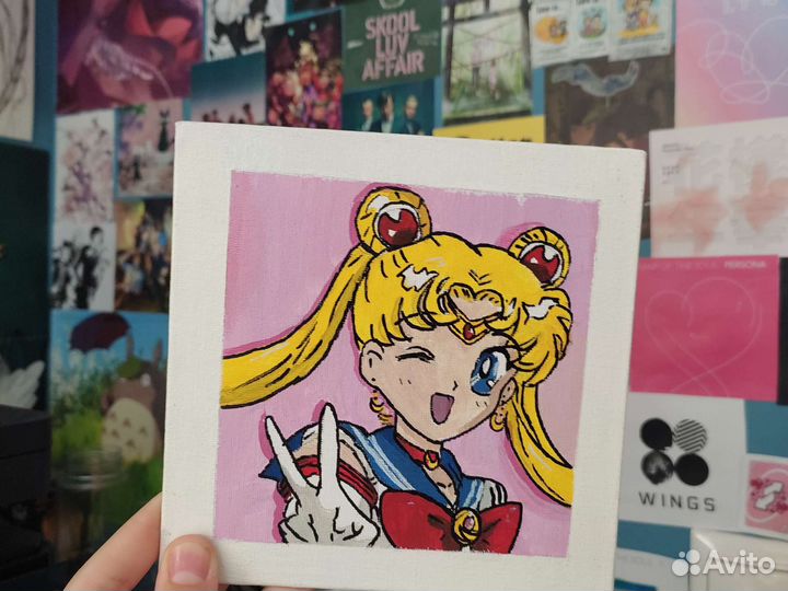 Картины на холстах аниме, кпоп, книги арт