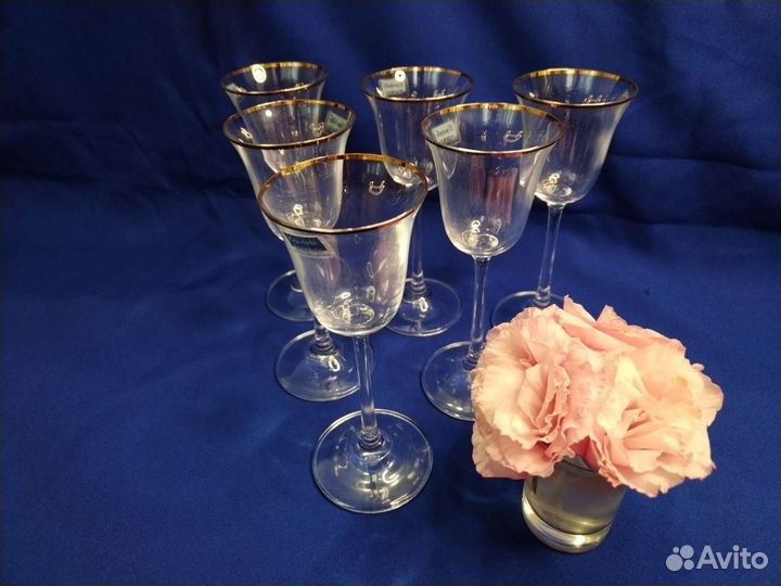Новые бокалы ликерные рюмки Bohemia Богемия посуда