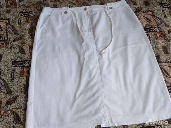 Белая хлопковая юбка
