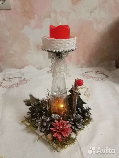 Новогодний подсвечник