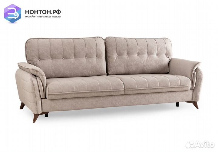 Диван тик-так Дорис серо-бежевый