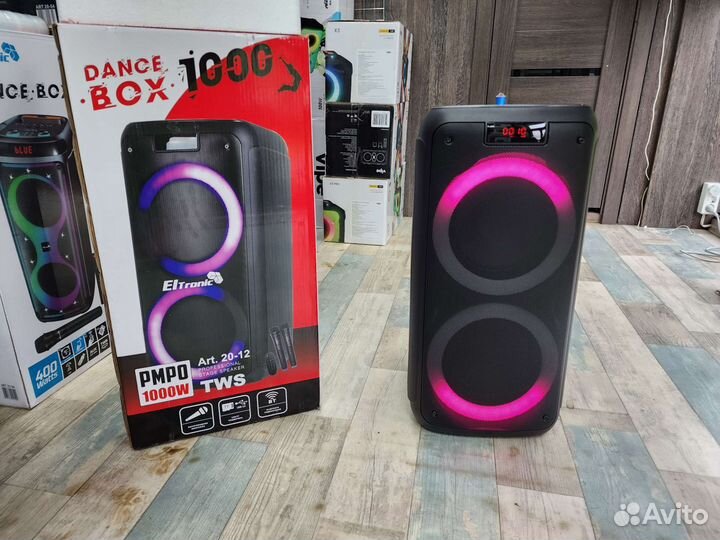 Колонка Eltronic 20-12 Dance Box 1000 2микрофона