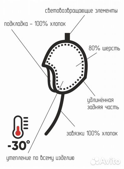 Шапка зимняя Nels 54-56