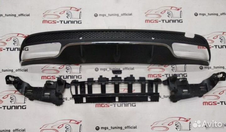 Диффузор Mercedes C-class w205 C63 AMG хром