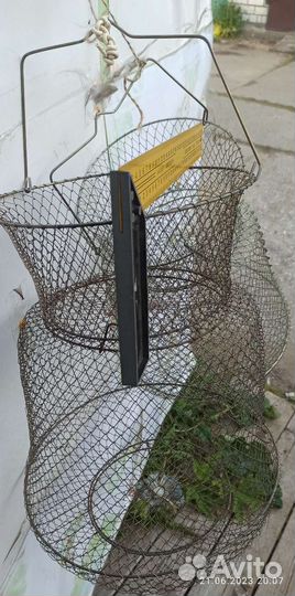 Садок рыболовный металлический. 2 шт