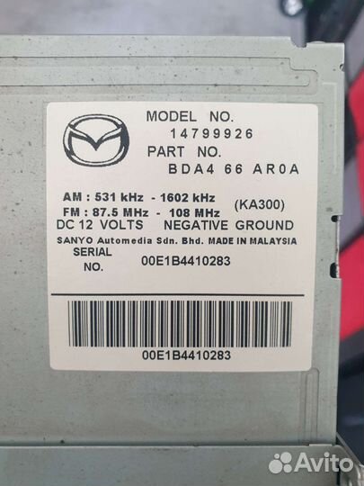 Магнитола штатная мазда 3 bl