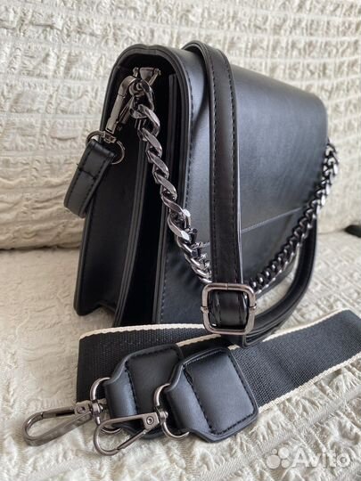 Сумка женская кросс боди из эко кожи черная
