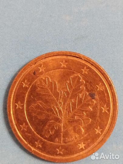 2 евро цента 2004год