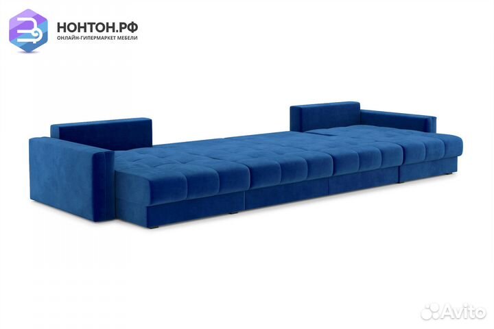 Диван п-образный тик-так Монарх М2О2 темно-синий