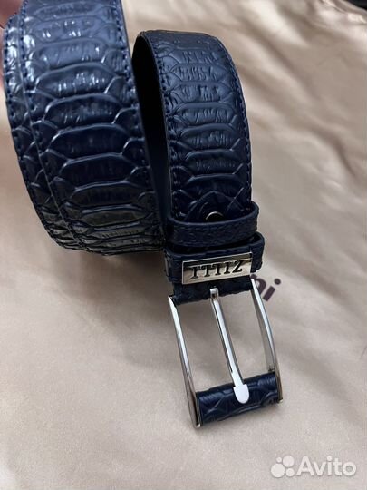 Zilli ремень кожа под рептилию синий цвет
