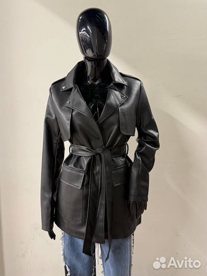 Тренч женский из эко кожи