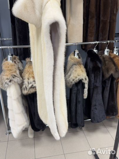 Манишка норковая жемчуг