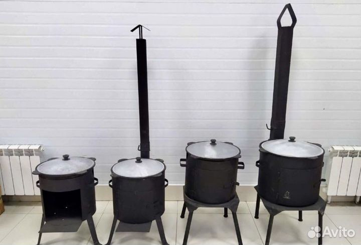 Казан чугунный 6л,8л,10л,12л + печка