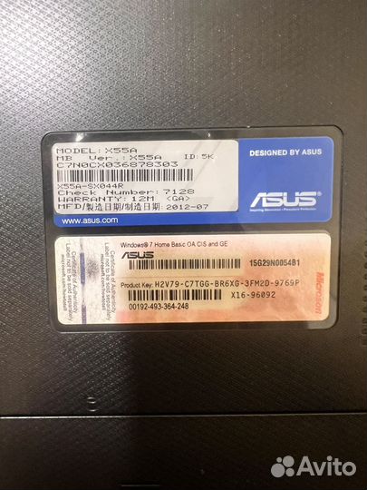 Ноутбук asus