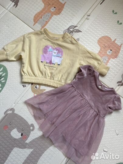 Большой пакет одежды для девочки 80-86