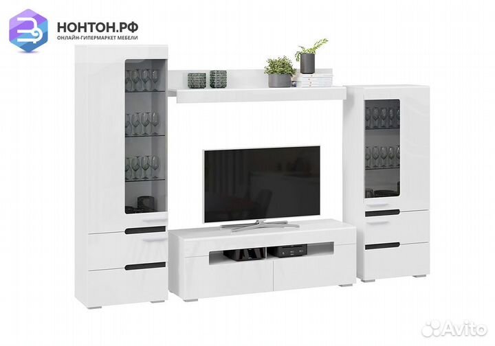 Гостиная Фьюжн №1 белый глянец / белый