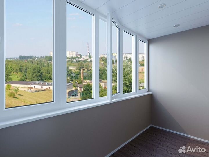 Остекление балкона под ключ