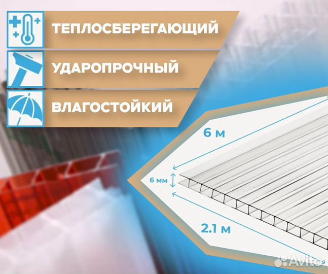 Сотовый поликарбонат Skyglass Желтый