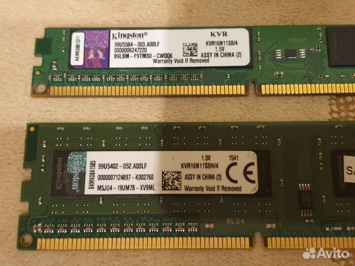 Kingston DDR3 2x4Gb 1600 MHz