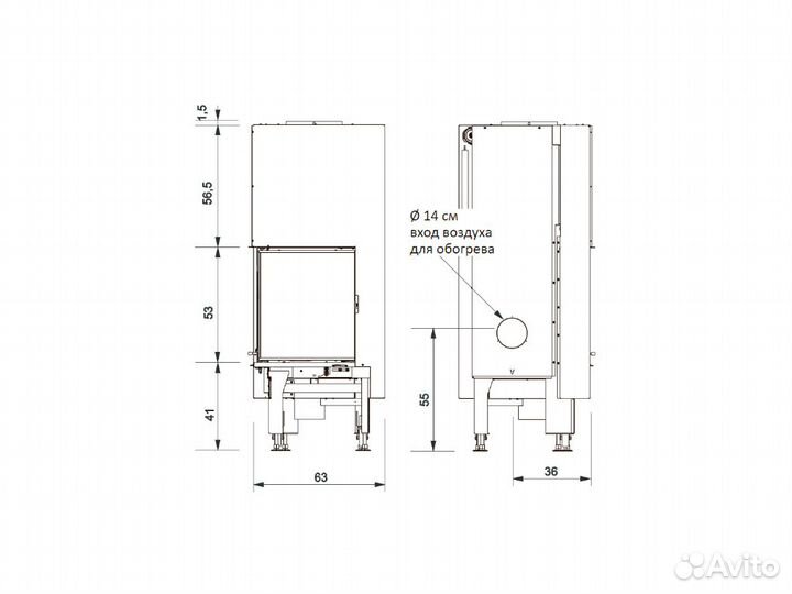 Каминная топка windo2 75 L (EdilKamin)
