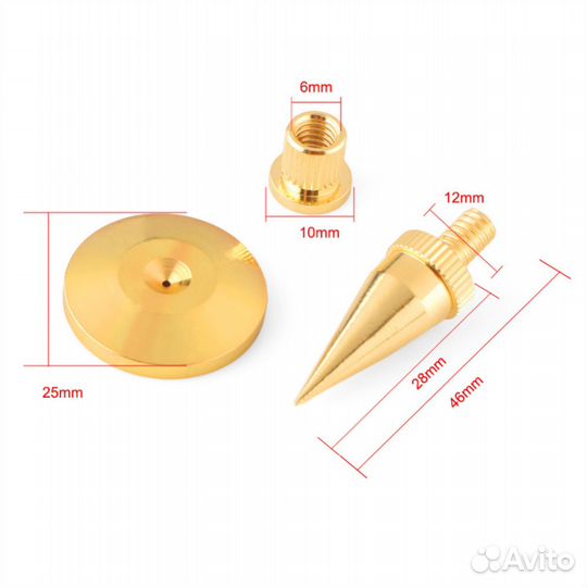 Набор Акустических Шипов с чашками M6 и M8 8 штук